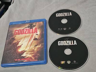 Godzilla (Blu-ray + DVD, 2014, 2-Disc Set) Bryan Cranston, Elizabeth Olsen -image