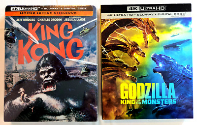 King Kong (1976) 4K STEELBOOK New/Godzilla: King of Monsters 4K+Slip Cover, Used-image