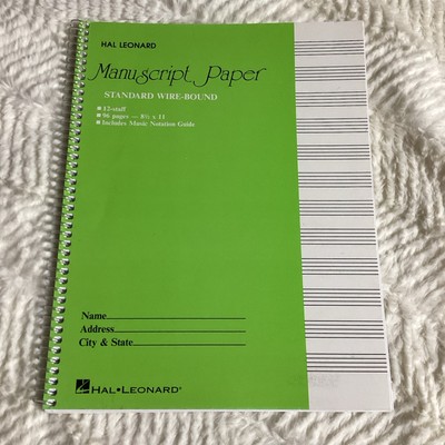 Standard Wirebound Manuscript Paper (Green Cover) by Hal Leonard Corp Music-image