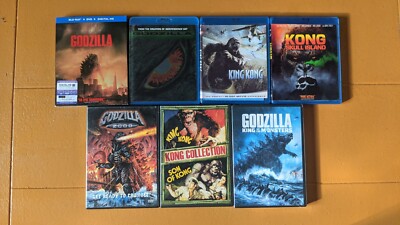 King Kong Godzilla 8 Movie DVD BluRay Collection Set Skull island Godzilla-image