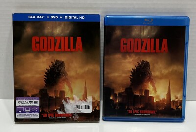 GODZILLA BLU-RAY / DVD COMBO PACK W/ SLIPCOVER 2014 - NO DIGITAL COPY-image