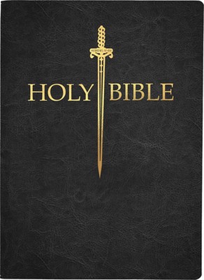 KJV Sword Bible, Large Print, Black Genuine Leather, Thumb Index: (Red Letter, P-image