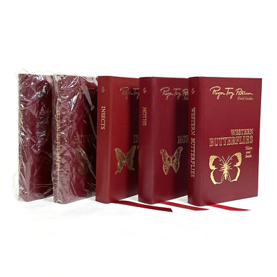 5 Easton Press Roger Peterson Field Guides BUTTERFLIES MOTHS BEETLES INSECTS-image