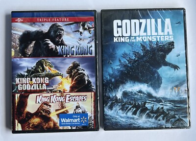 King Kong Godzilla 4 Movie DVD Bundle Brand New Factory Sealed! Free Shipping!-image