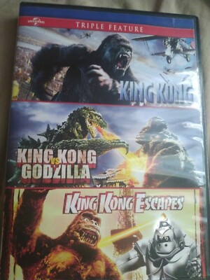 Universal King Kong, King Kong vs Godzilla, King Kong Escapes Movie DVD (Used)-image
