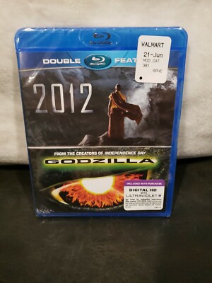 2012 & Godzilla (Blu-ray) Double Feature NEW -image