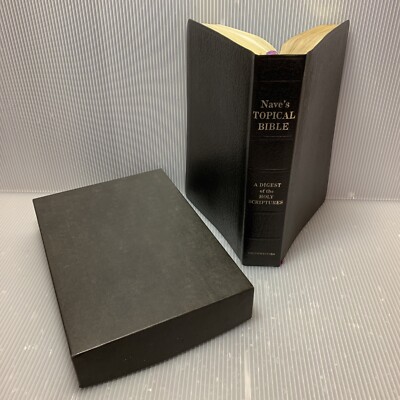 Vtg 1962 Nave's Topical Bible (Thumb Indexed Southwestern w/ Receipt) NEW IN BOX-image