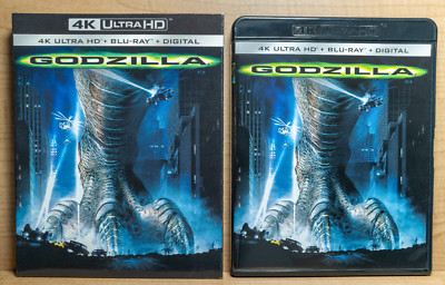 Godzilla (4K Ultra HD, Blu-ray, 1998) w/ Rare OOP Slipcover — no Digital Copy-image