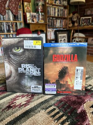 NEW ~ Rise of the Planet of the Apes DVD (2011) Bonus Godzilla ~ Free Ship!!-image