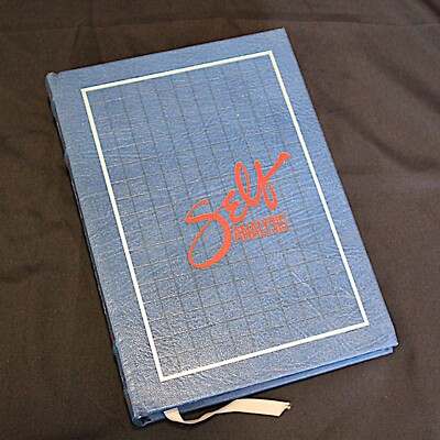 L Ron Hubbard Books Collectors Self Analysis Leather Bound Pub 1982 Dianetics-image