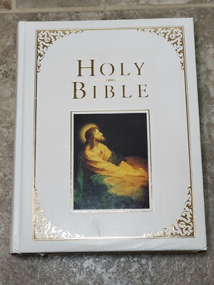 2001 Holy Bible KJV Words Of Christ In Red Corner Stone Publishers-image