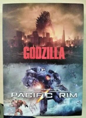 Godzilla (2014) 2 Disc Special + Pacific Rim (free lenticular card) DVD R1,3,4-image