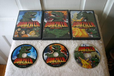 Godzilla: The Original Animated Series Volume 1-3 Rare Out Of Print OOP Pristine-image