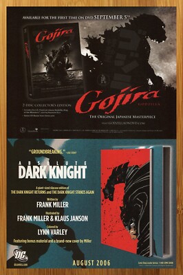 2006 Gojira DVD/Absolute Dark Knight Print Ad/Poster Godzilla Miller Batman Art-image