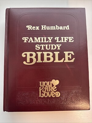 REX HUMBARD FAMILY LIFE STUDY BIBLE You Are Loved KJV Leather No writing in Book-image