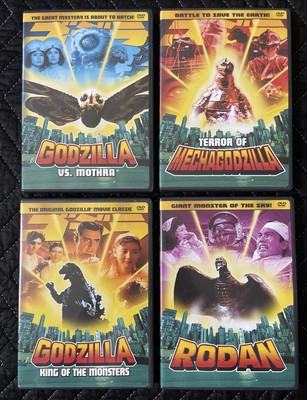 Lot of 4 Godzilla DVD's - vs Mothra/Rodan/Godzilla King Monsters/Mechagodzilla-image