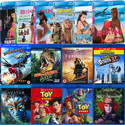 3D Blu-ray Lot Collection - 3D Bluray Movies for 3-D TV & Projectors YOU CHOOSE!-image
