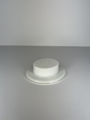 Westmoreland Milk Glass English Hobnail Pattern Oval Hat Style Ashtray EUC-image