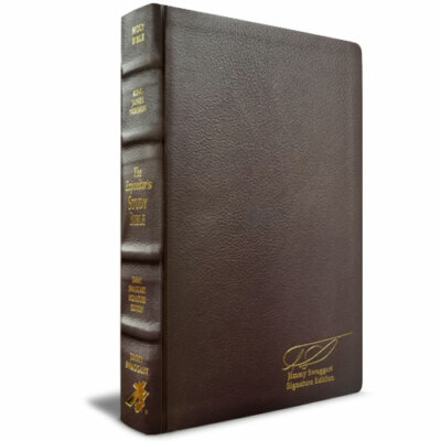 KJV EXPOSITOR'S STUDY BIBLE w/CONCORDANCE JIMMY SWAGGART~ Genuine LEATHER SIGNED-image