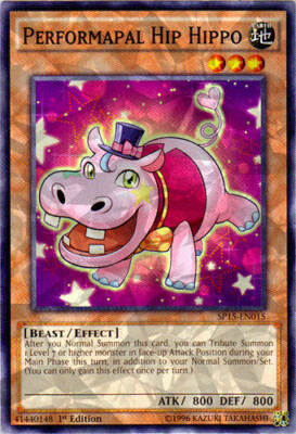 Performapal Hip Hippo - SP15-EN015 - Shatterfoil - 1st Edition LP YuGiOh!  Star -image