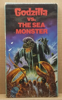 Godzilla Vs The Sea Monster VHS Cassette Tape - 1967 - 1987 Horror kaiju-image