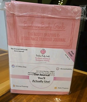 Badass Body Goals Booty Building Waist Trimming Journal Pink Workout Exercise-image