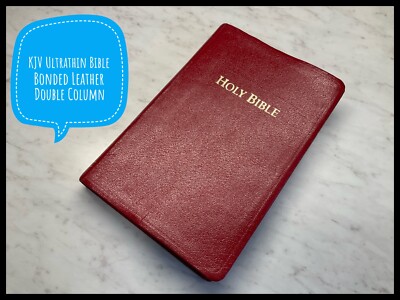 KJV Ultrathin Reference Bible 1999 Red Bonded Leather Verse by Verse-image
