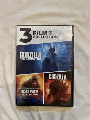 Godzilla 2014 Kong: Skull Island Godzilla: King of the Monsters 3 Films DVD-image