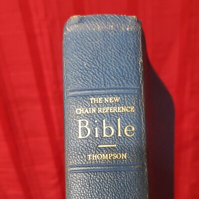 Moroccan Leather KJV, The New Chain Reference Bible Thompson B.B. Kirkbride 1964-image