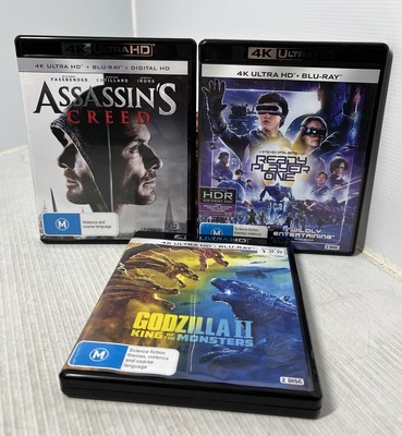Assassin’s Creed + Ready Player One + Godzilla II (4K Ultra HD + Blu-ray)-image