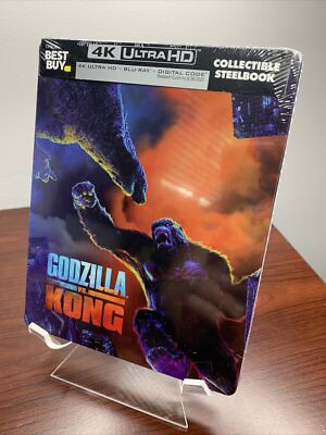 Godzilla vs Kong Steelbook (4K Blu-ray+Blu-ray+Digital) Factory Sealed-image