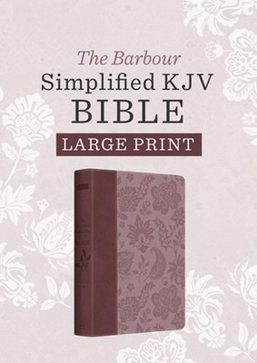 Barbour Simplified KJV Bible: Large Print (Plum & Paisley) by Barbour Bibles Lea-image