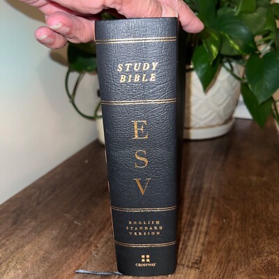 ESV Study Bible, Black Genuine Leather  Binding - English Standard Version-image
