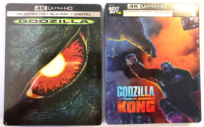 Godzilla (1998) 4K / Godzilla Vs. Kong 4K+Blu-ray (2x OOP 4K STEELBOOKS)-image