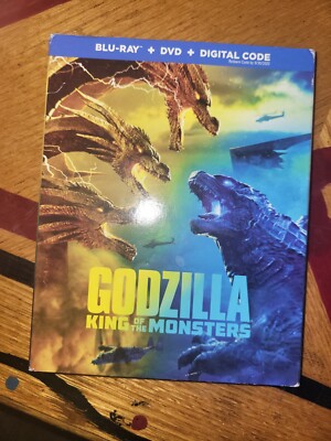 Godzilla King of the Monsters 2019, Blu-Ray, DVD, 2 Disc-Set, Digital, Slipcover-image
