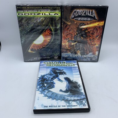 Godzilla, Godzilla 2000, Godzilla Vs. Mechagodzilla (DVD Lot Of 3) 2 Sealed-image