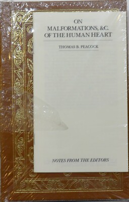 Peacock - Malformations of the Human Heart - Leather Bound - SEALED-image