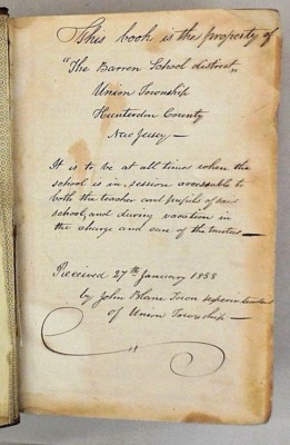 LIPPINCOTT's PRONOUNCING GAZETTEER-1856 Geography,NJ historic inscription: Blane-image