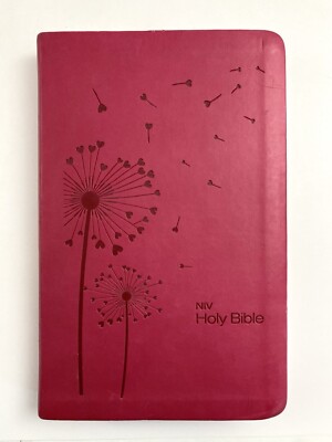 NIV Thinline Holy Bible Zondervan Faux-Leather-soft Pink Women's Devotional-image