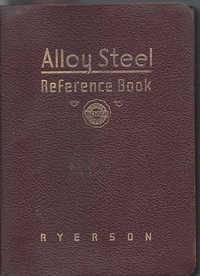 Ryerson Alloy Steel Reference Book 1951 Spiral Leather Bound 11 Sections + Supp-image