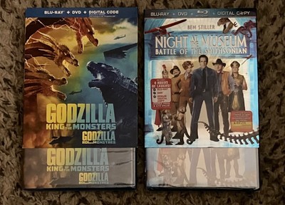 Night at the Museum: Battle Smithsonian  Godzilla King Monsters blu ray LOT NEW-image