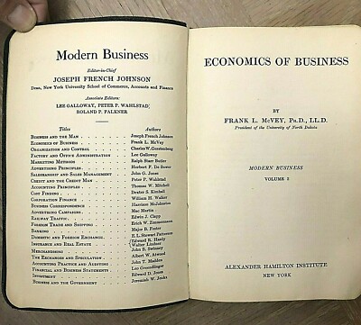 1917 Modern Business Economics Book by Alexander Hamilton Institute - Vol. 2-image