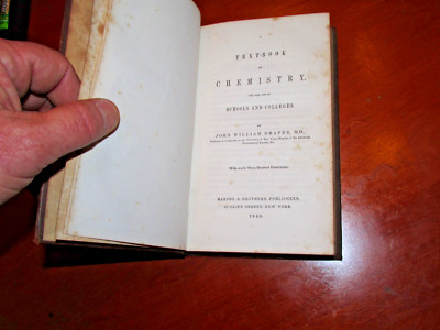 A TEXT BOOK ON CHEMISTRY, J.W. DRAPER, M.D., HARPER, 1846, ILLUSTRATED-image