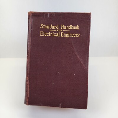 Vtg Standard Handbook For Electrical Engineers Soft Leather Cover 6th Ed 1933-image