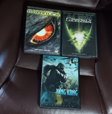 Monster Movie DVD Lot (King Kong, Godzilla, Alien Lockdown)-image