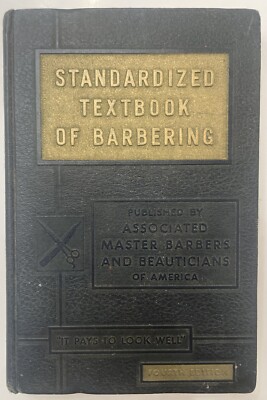 Standardized Textbook of Barbering (1950, Leather, 4th Edition)-image