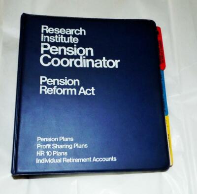 1974 PENSION COORDINATOR by TAX RESEARCH OF AMERICA BINDER AND DATA SHEETS-image