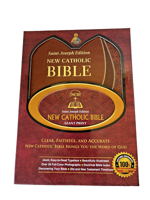 St. Joseph New Catholic Bible Giant Print Catholic Bk Pub Corp Leather in Box-image