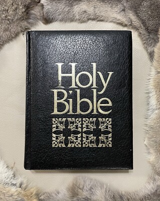 Holy Bible, Holman, King James Version, 1970, 11.7” x 9” Black Vinyl Hard Cover-image