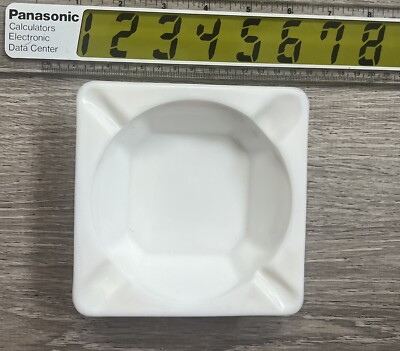 Vintage Westmoreland Milk Glass Ashtray With Grape Vine Design MCM Trinket Dish-image